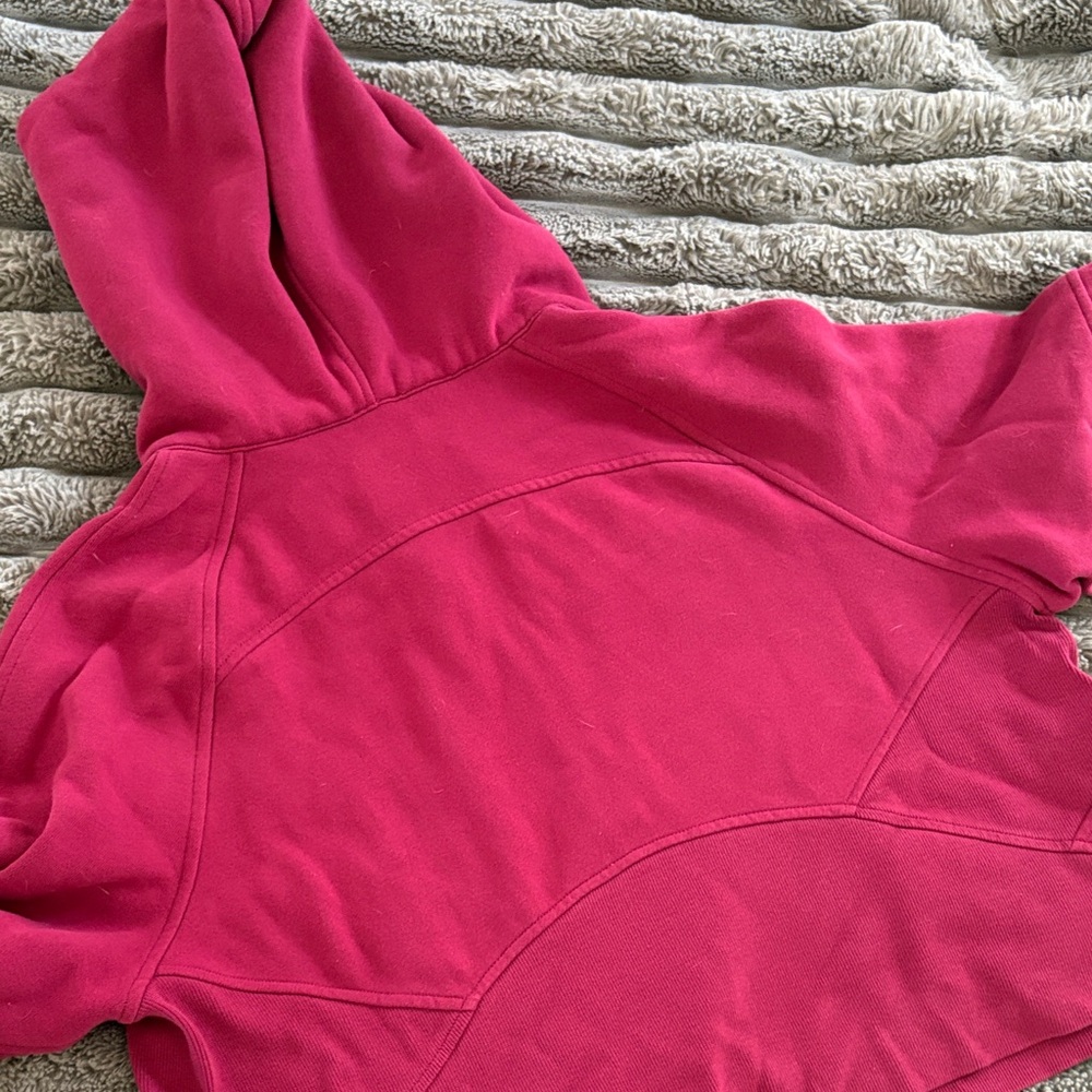 Pink Lululemon Scuba Cropped Hoodie - Picture 6 of 6